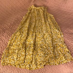 Yellow and red floral dress, size medium, 2 for 1